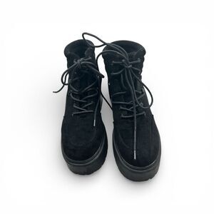 Chunky Platform Ankle Boots Black Size 8 Y2K